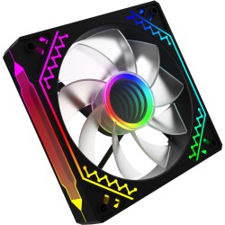 Ventilator 120 mm Reverse Blade AQIRYS Cetus 6P-12DLRB16B-ARGB